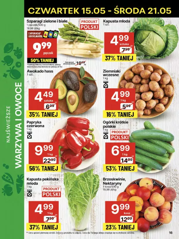 Delikatesy Centrum - gazetka promocyjna Gazetka  do środy 21.05 - strona 16