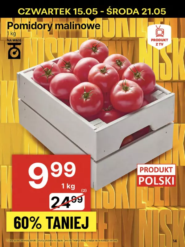 Delikatesy Centrum - gazetka promocyjna Gazetka  do środy 21.05 - strona 14