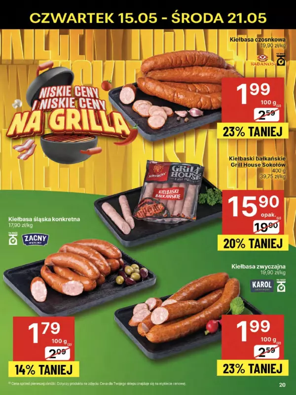 Delikatesy Centrum - gazetka promocyjna Gazetka  do środy 21.05 - strona 20