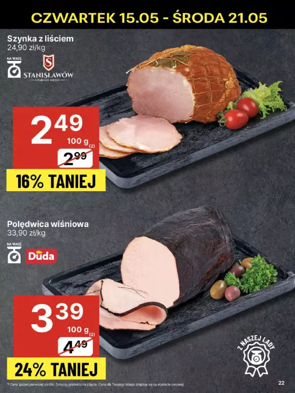 Delikatesy Centrum - gazetka promocyjna Gazetka  do środy 21.05 - strona 22
