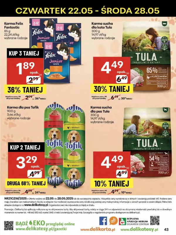 Delikatesy Centrum - gazetka promocyjna Gazetka od czwartku 22.05 do środy 28.05 - strona 43