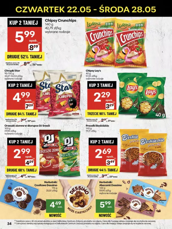 Delikatesy Centrum - gazetka promocyjna Gazetka od czwartku 22.05 do środy 28.05 - strona 34