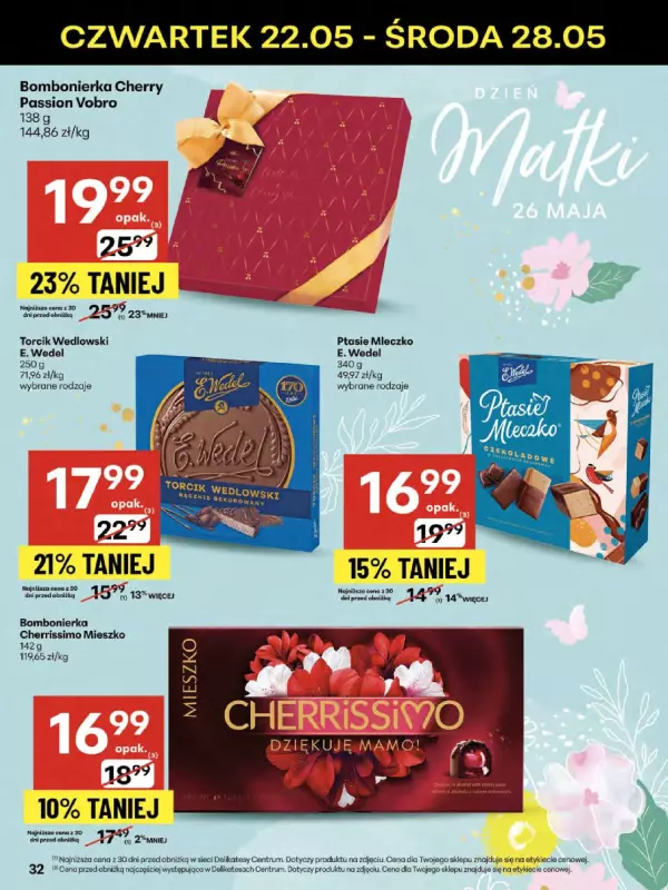 Delikatesy Centrum - gazetka promocyjna Gazetka od czwartku 22.05 do środy 28.05 - strona 32