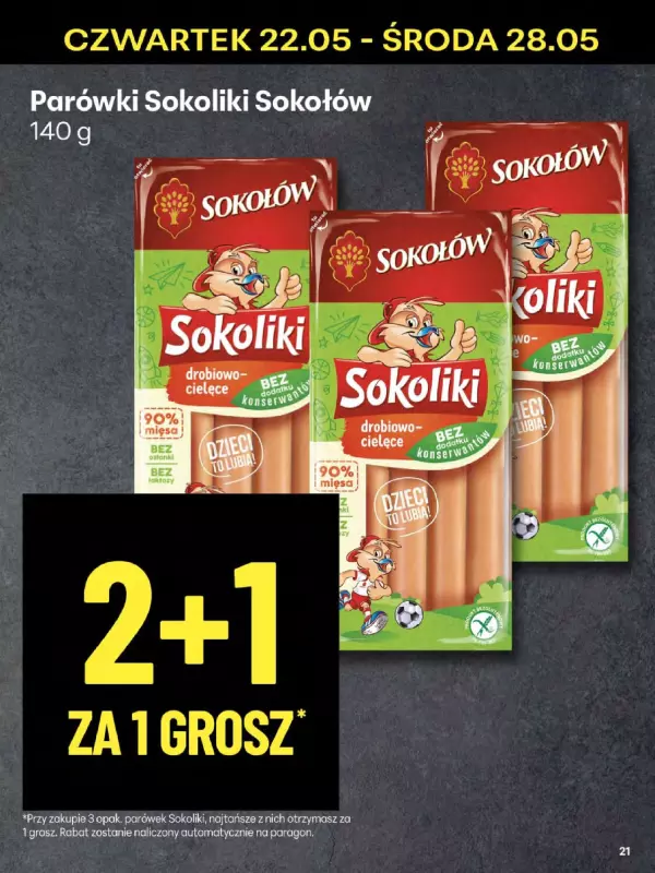 Delikatesy Centrum - gazetka promocyjna Gazetka od czwartku 22.05 do środy 28.05 - strona 21