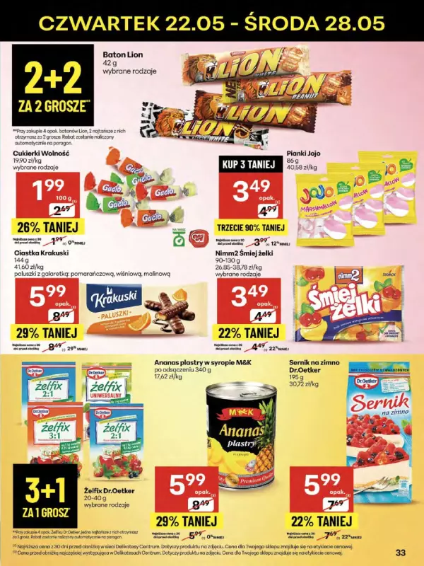 Delikatesy Centrum - gazetka promocyjna Gazetka od czwartku 22.05 do środy 28.05 - strona 33