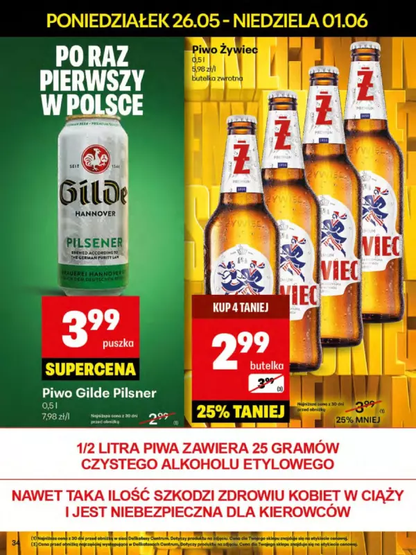 Delikatesy Centrum - gazetka promocyjna Gazetka od poniedziałku 26.05 do niedzieli 01.06 - strona 34