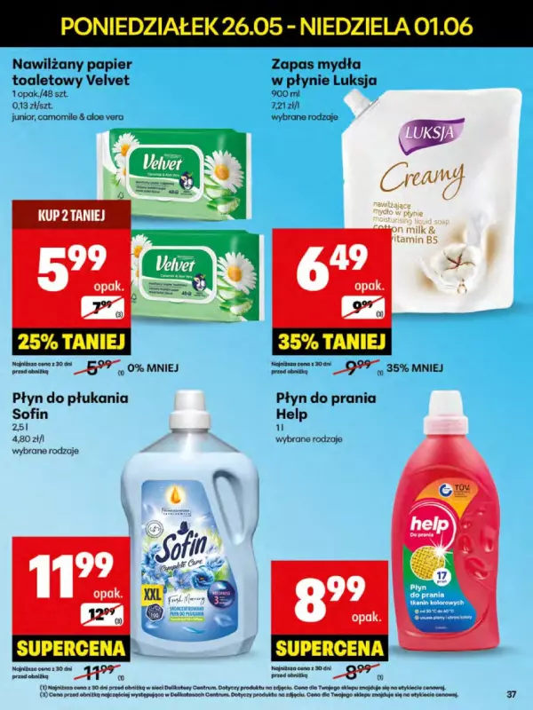 Delikatesy Centrum - gazetka promocyjna Gazetka od poniedziałku 26.05 do niedzieli 01.06 - strona 37