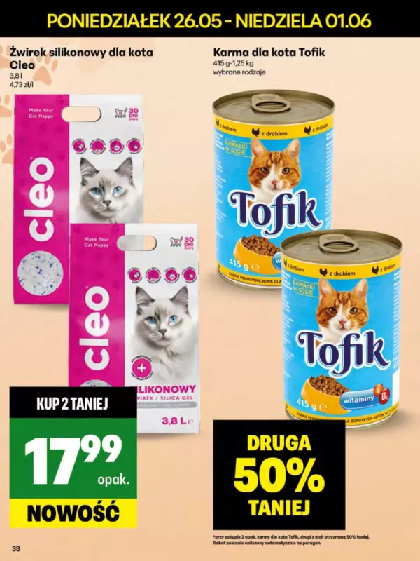 Delikatesy Centrum - gazetka promocyjna Gazetka od poniedziałku 26.05 do niedzieli 01.06 - strona 38