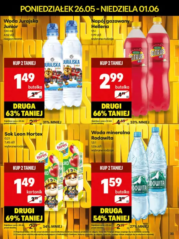 Delikatesy Centrum - gazetka promocyjna Gazetka od poniedziałku 26.05 do niedzieli 01.06 - strona 33