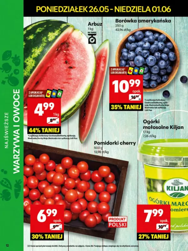 Delikatesy Centrum - gazetka promocyjna Gazetka od poniedziałku 26.05 do niedzieli 01.06 - strona 12