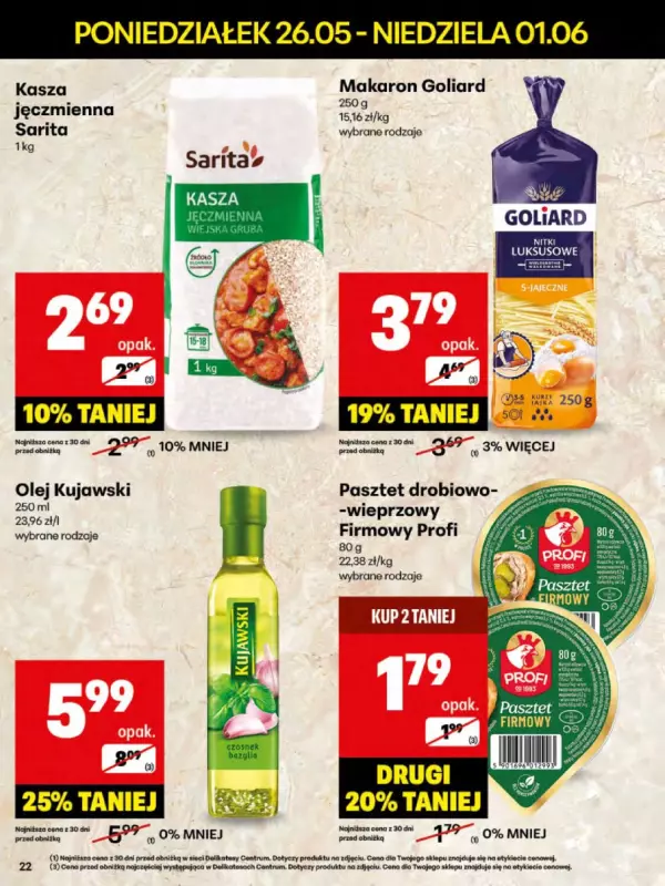 Delikatesy Centrum - gazetka promocyjna Gazetka od poniedziałku 26.05 do niedzieli 01.06 - strona 22