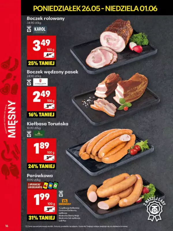 Delikatesy Centrum - gazetka promocyjna Gazetka od poniedziałku 26.05 do niedzieli 01.06 - strona 16
