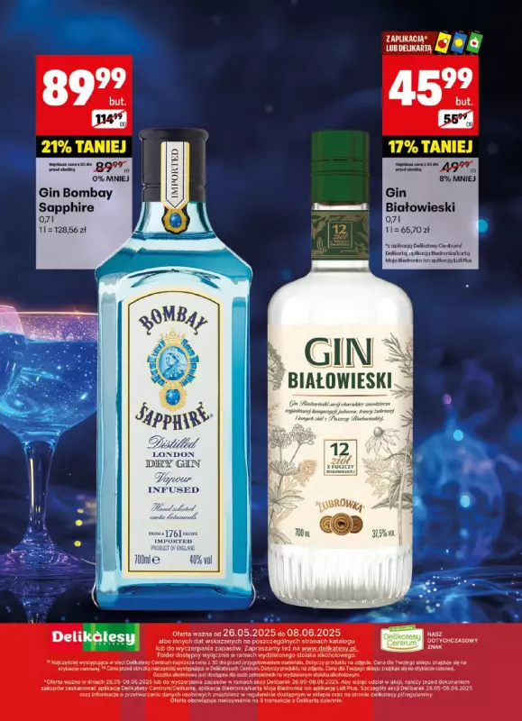 Delikatesy Centrum - gazetka promocyjna Gazetka alkoholowa od poniedziałku 26.05 do niedzieli 08.06 - strona 22