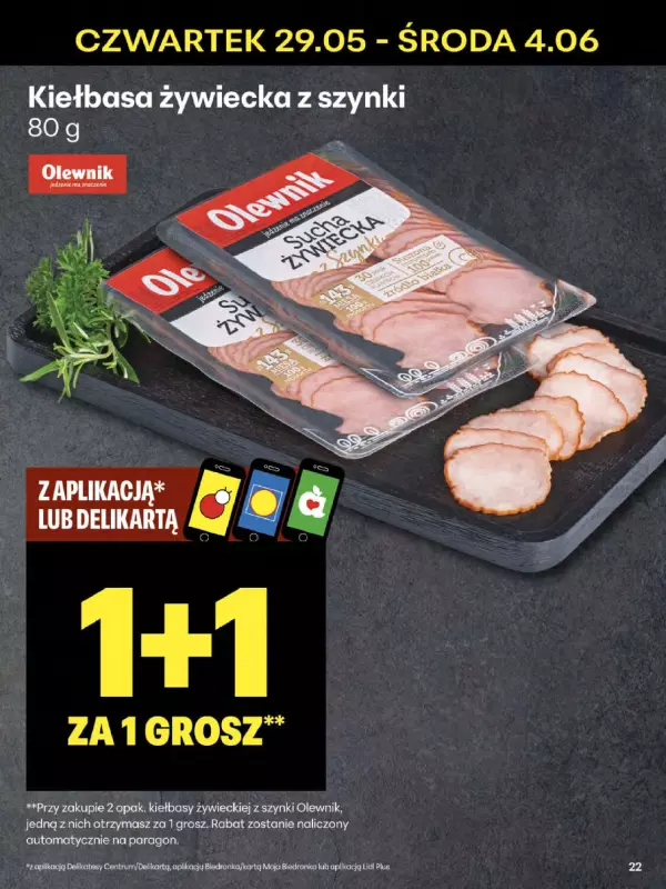 Delikatesy Centrum - gazetka promocyjna Gazetka  do środy 04.06 - strona 22