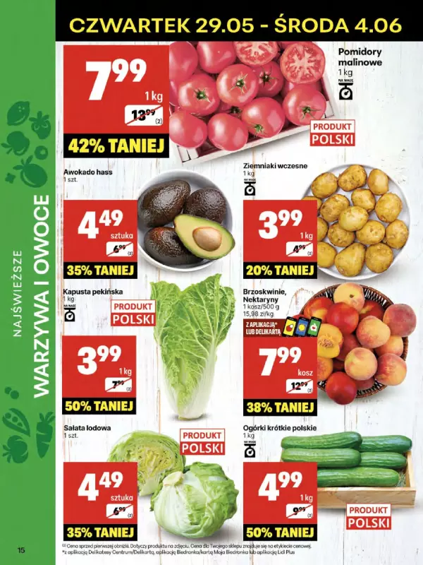 Delikatesy Centrum - gazetka promocyjna Gazetka  do środy 04.06 - strona 15