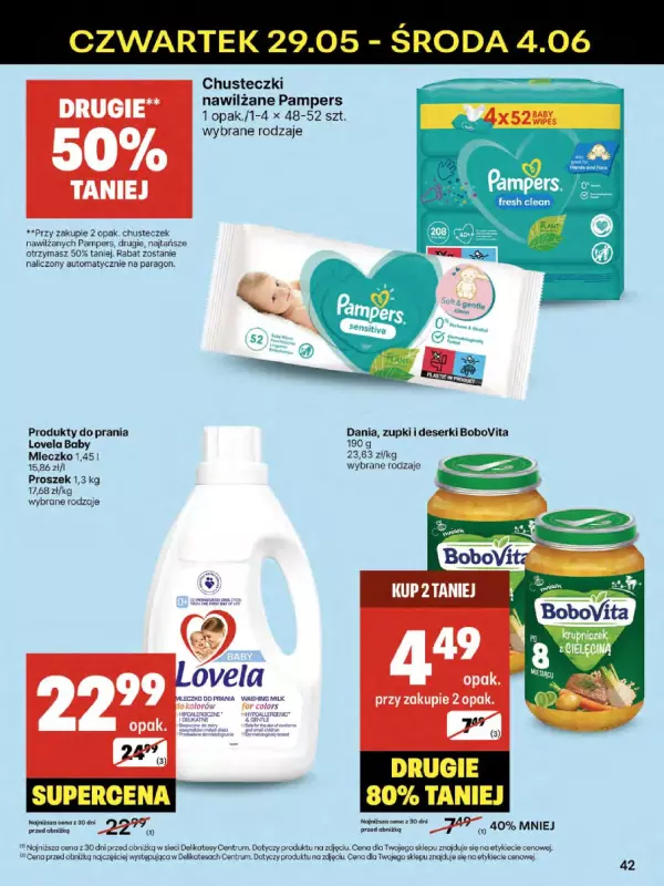 Delikatesy Centrum - gazetka promocyjna Gazetka  do środy 04.06 - strona 42