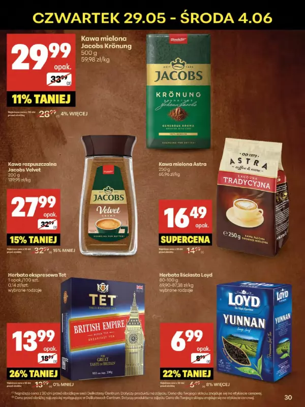 Delikatesy Centrum - gazetka promocyjna Gazetka  do środy 04.06 - strona 30