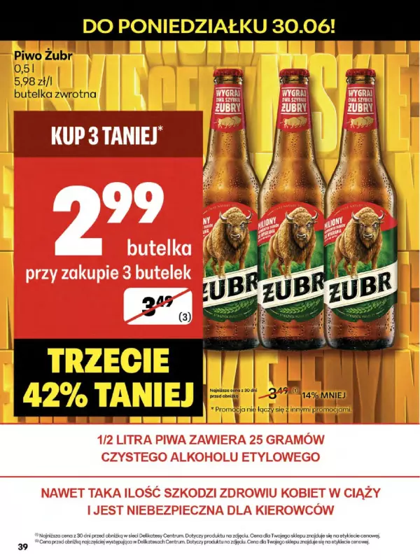 Delikatesy Centrum - gazetka promocyjna Gazetka  do środy 04.06 - strona 39