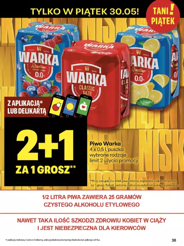 Delikatesy Centrum - gazetka promocyjna Gazetka  do środy 04.06 - strona 38