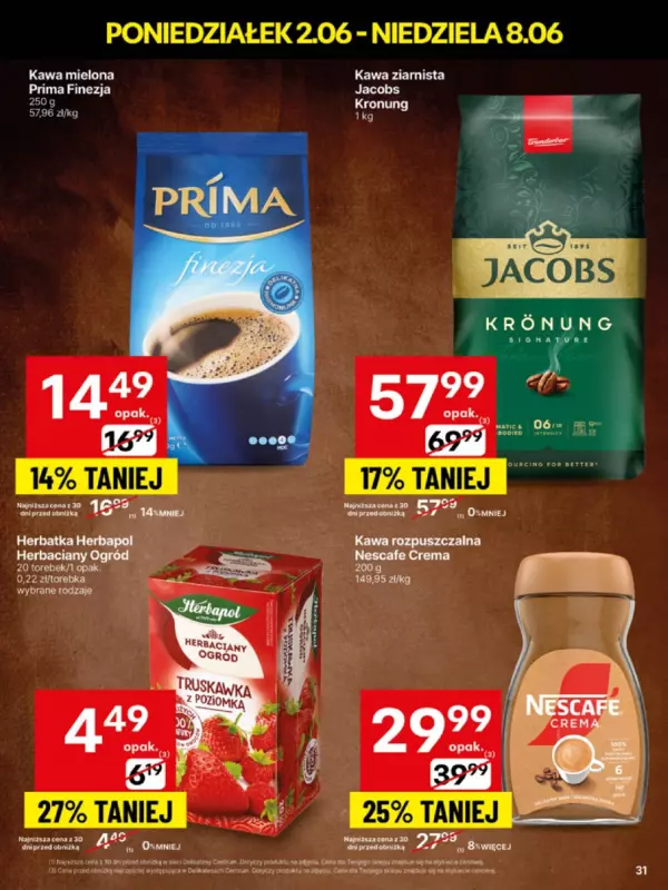 Delikatesy Centrum - gazetka promocyjna Gazetka  do niedzieli 08.06 - strona 31