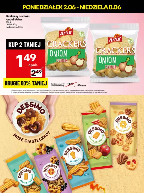 Delikatesy Centrum - gazetka promocyjna Gazetka  do niedzieli 08.06 - strona 30