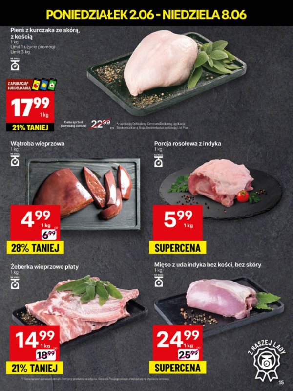 Delikatesy Centrum - gazetka promocyjna Gazetka  do niedzieli 08.06 - strona 15