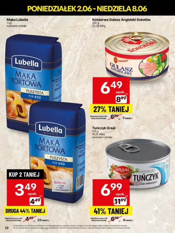 Delikatesy Centrum - gazetka promocyjna Gazetka  do niedzieli 08.06 - strona 22