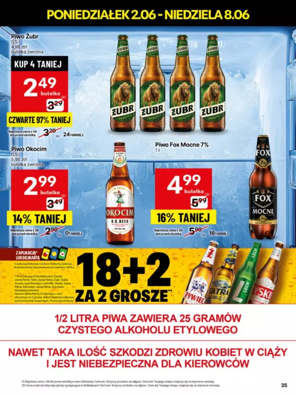 Delikatesy Centrum - gazetka promocyjna Gazetka  do niedzieli 08.06 - strona 35