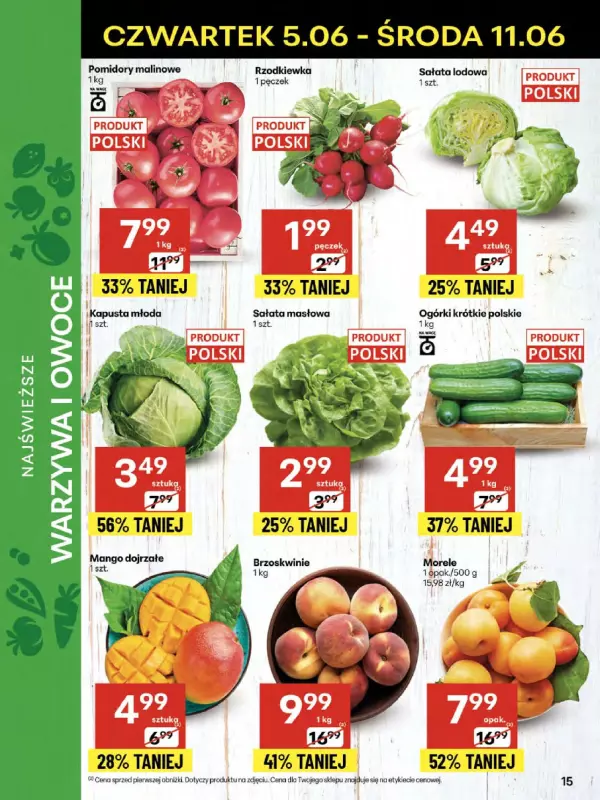 Delikatesy Centrum - gazetka promocyjna Gazetka  do środy 11.06 - strona 15