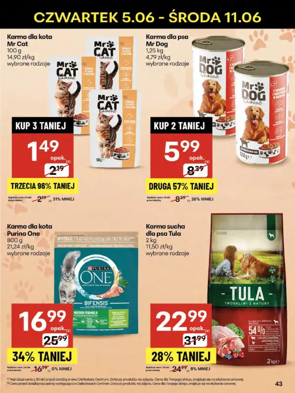Delikatesy Centrum - gazetka promocyjna Gazetka  do środy 11.06 - strona 43