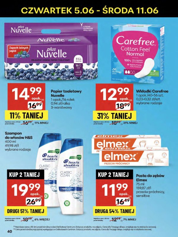 Delikatesy Centrum - gazetka promocyjna Gazetka  do środy 11.06 - strona 40