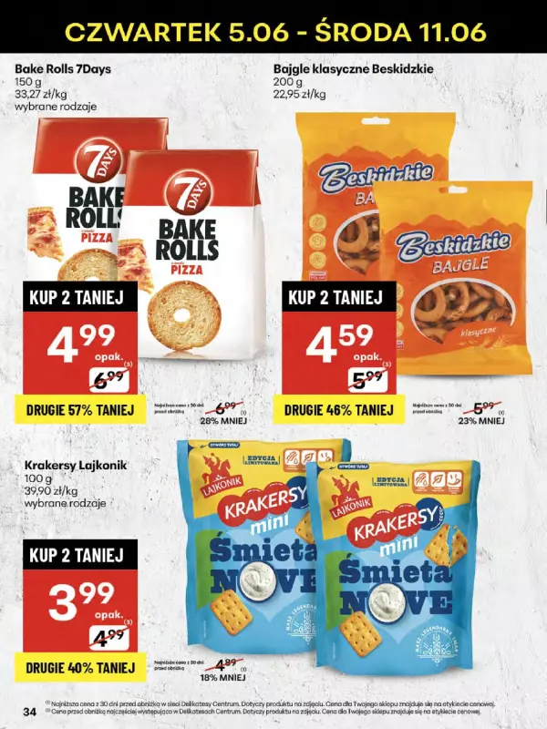 Delikatesy Centrum - gazetka promocyjna Gazetka  do środy 11.06 - strona 34