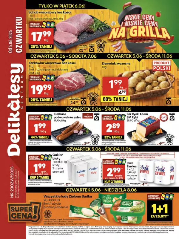 Delikatesy Centrum - gazetka promocyjna Gazetka  do środy 11.06