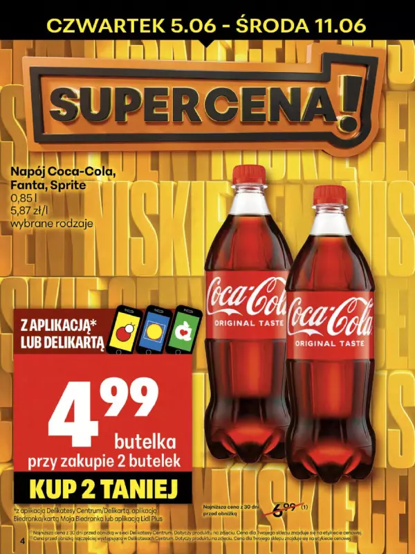 Delikatesy Centrum - gazetka promocyjna Gazetka  do środy 11.06 - strona 4