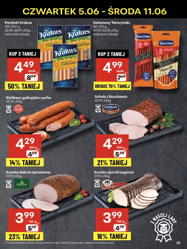 Delikatesy Centrum - gazetka promocyjna Gazetka  do środy 11.06 - strona 23