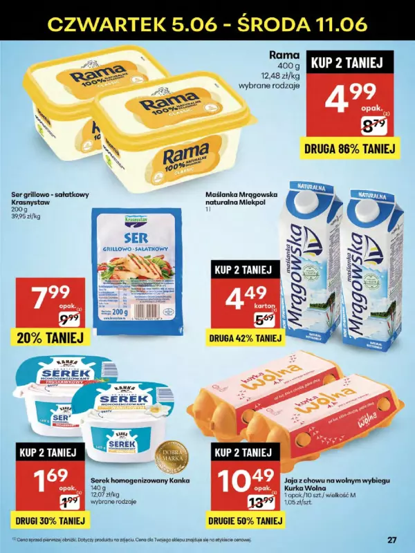 Delikatesy Centrum - gazetka promocyjna Gazetka  do środy 11.06 - strona 27