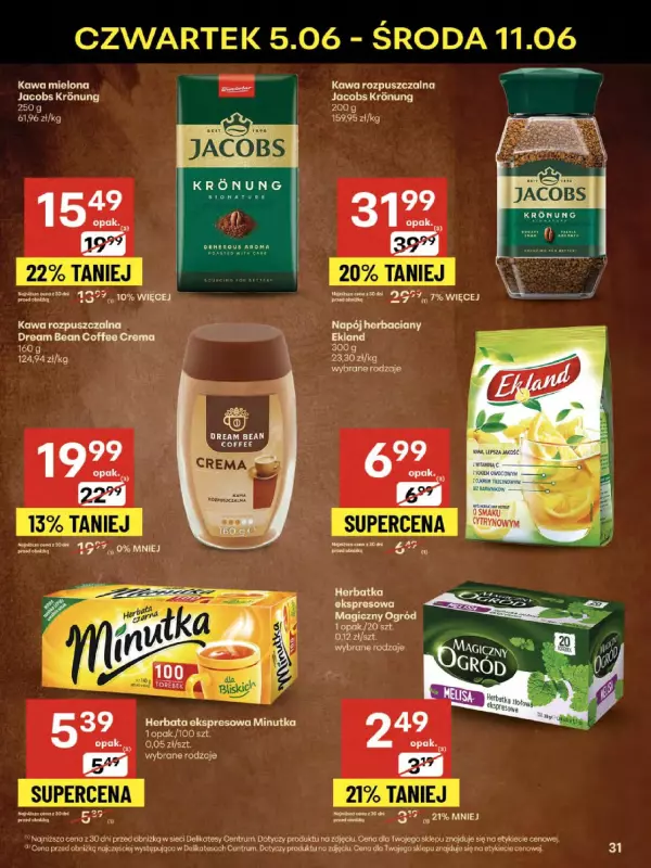 Delikatesy Centrum - gazetka promocyjna Gazetka  do środy 11.06 - strona 31