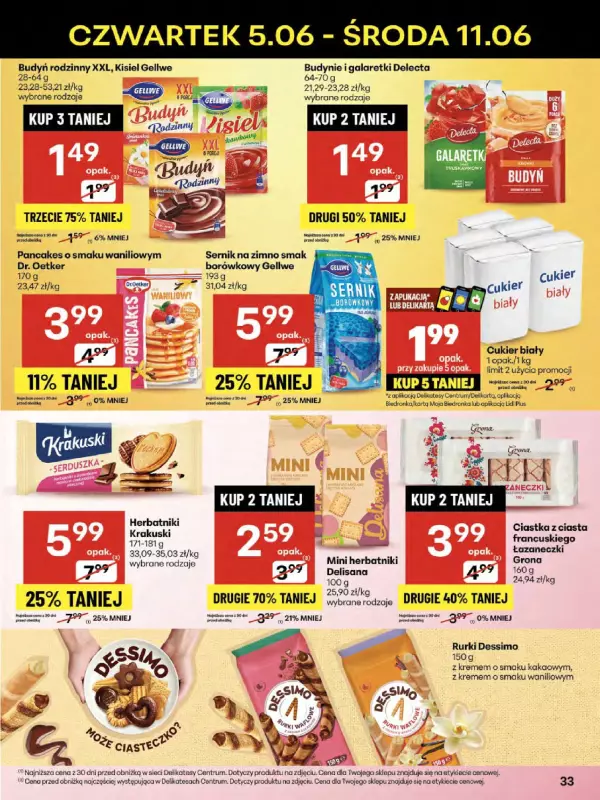 Delikatesy Centrum - gazetka promocyjna Gazetka  do środy 11.06 - strona 33