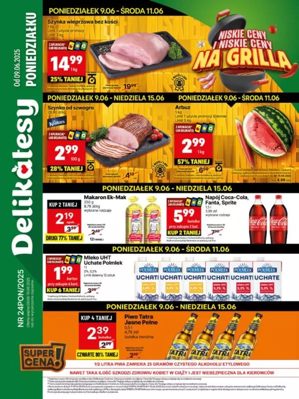 Delikatesy Centrum - gazetka promocyjna Gazetka  do niedzieli 15.06