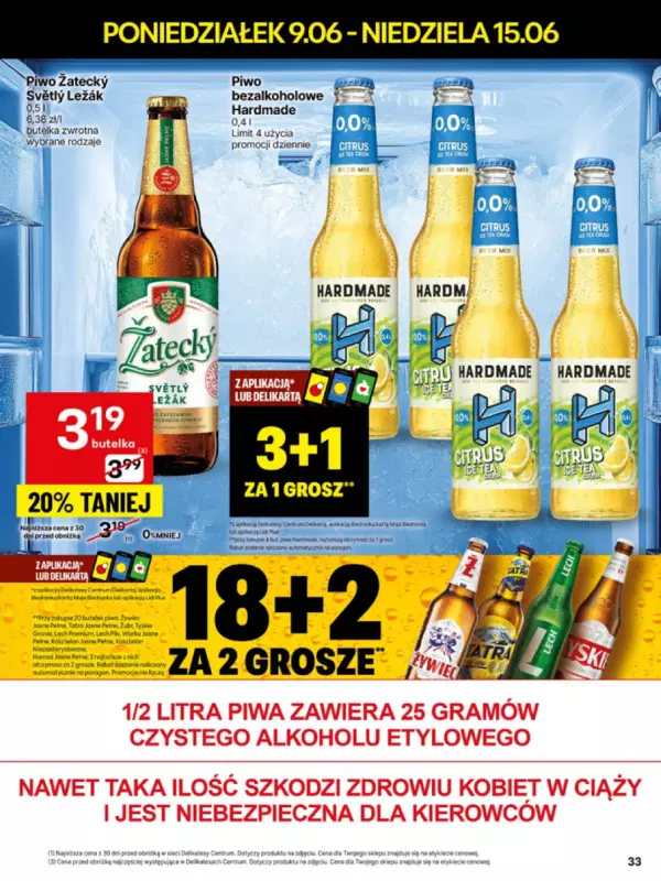Delikatesy Centrum - gazetka promocyjna Gazetka od poniedziałku 09.06 do niedzieli 15.06 - strona 33