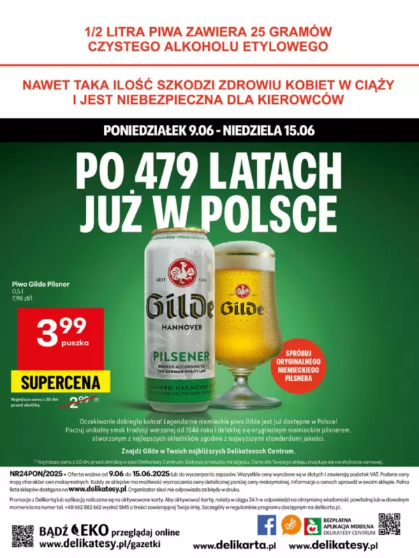 Delikatesy Centrum - gazetka promocyjna Gazetka od poniedziałku 09.06 do niedzieli 15.06 - strona 40