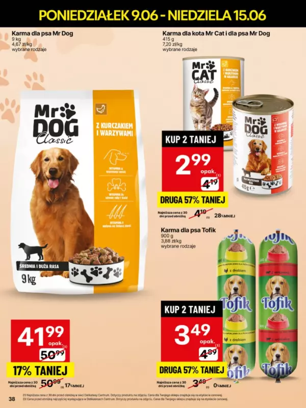 Delikatesy Centrum - gazetka promocyjna Gazetka od poniedziałku 09.06 do niedzieli 15.06 - strona 38