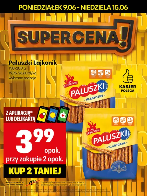 Delikatesy Centrum - gazetka promocyjna Gazetka od poniedziałku 09.06 do niedzieli 15.06 - strona 2