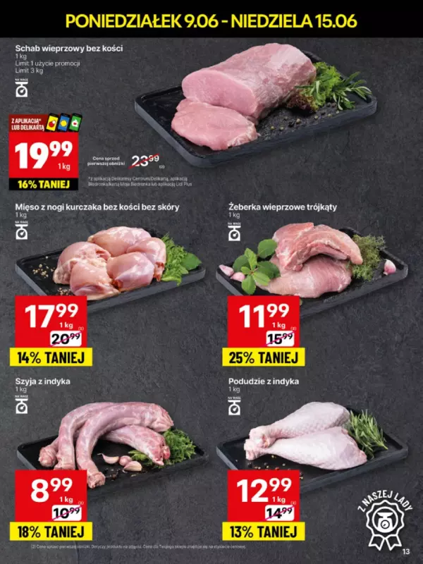 Delikatesy Centrum - gazetka promocyjna Gazetka  do niedzieli 15.06 - strona 13