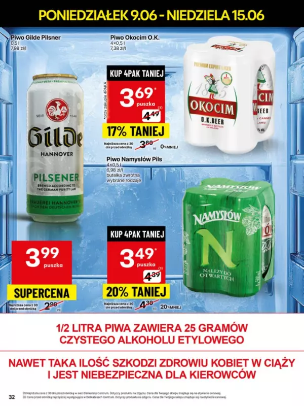 Delikatesy Centrum - gazetka promocyjna Gazetka od poniedziałku 09.06 do niedzieli 15.06 - strona 32