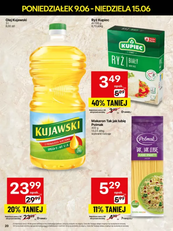 Delikatesy Centrum - gazetka promocyjna Gazetka od poniedziałku 09.06 do niedzieli 15.06 - strona 20