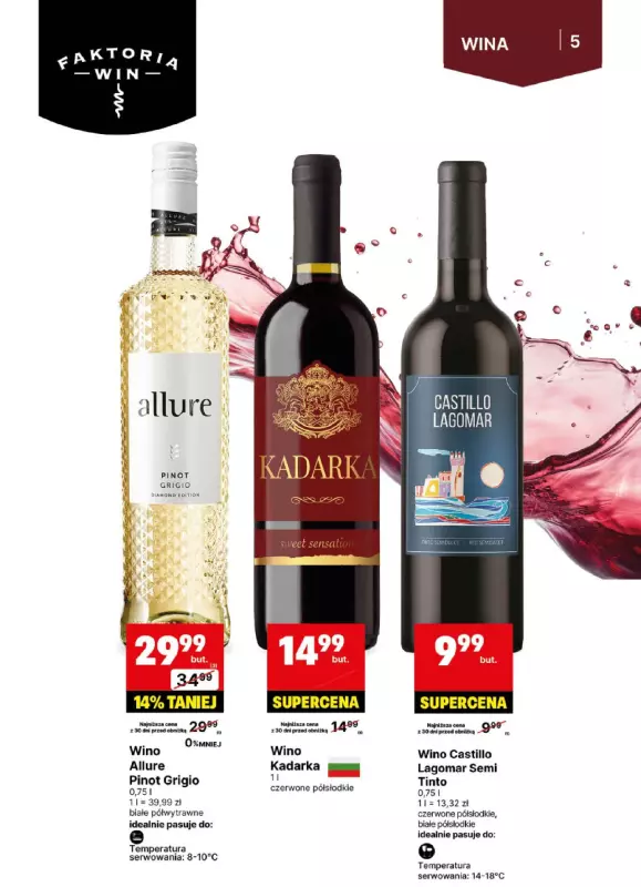 Delikatesy Centrum - gazetka promocyjna Gazetka alkoholowa od poniedziałku 09.06 do niedzieli 22.06 - strona 5