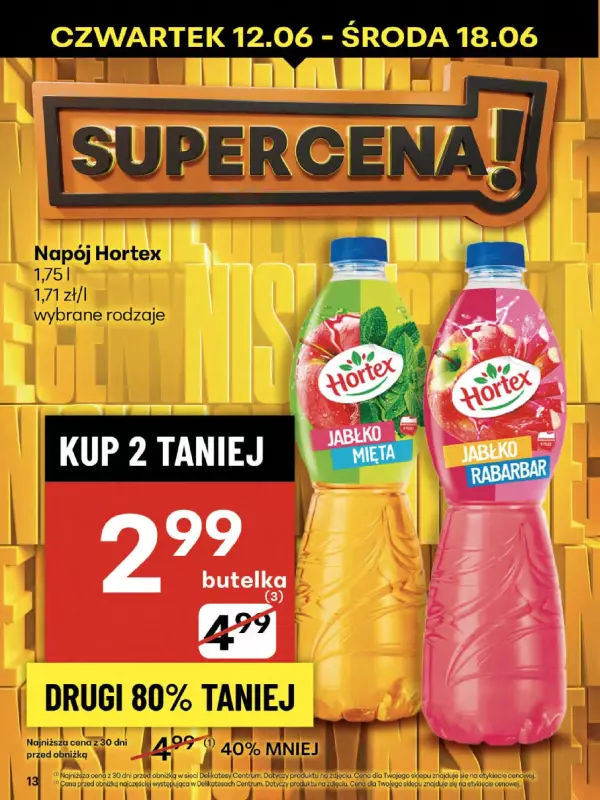 Delikatesy Centrum - gazetka promocyjna Gazetka od czwartku 12.06 do środy 18.06 - strona 13