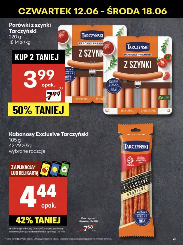 Delikatesy Centrum - gazetka promocyjna Gazetka od czwartku 12.06 do środy 18.06 - strona 23