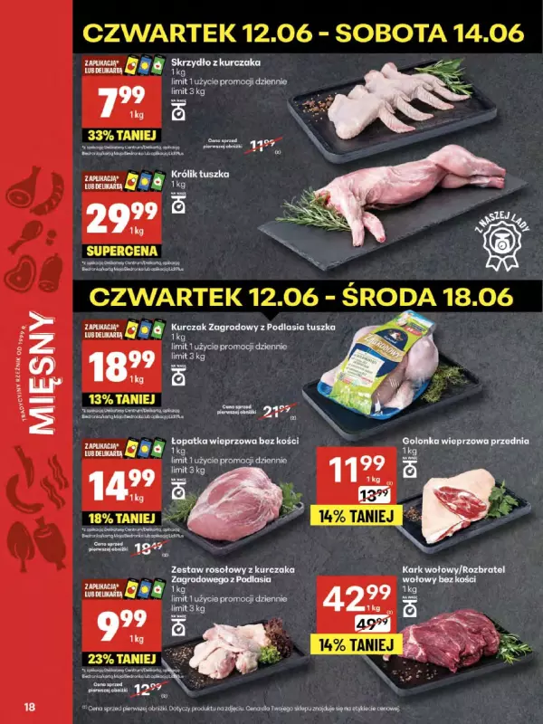 Delikatesy Centrum - gazetka promocyjna Gazetka od czwartku 12.06 do środy 18.06 - strona 18